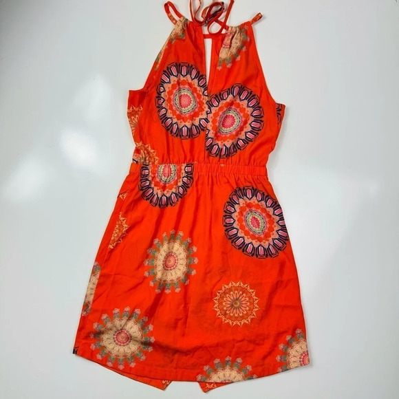 Orange Halter Casual Dress Size‎ Small - Picture 3 of 13